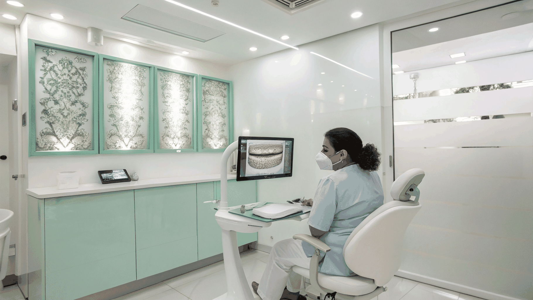 Advanced 3D dental scanning technology in action